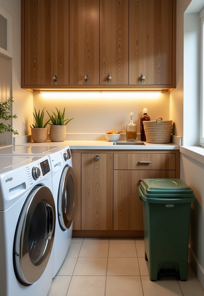 25 Beautiful Decorative Laundry Room Ideas That'll Make You Never Want to Leave! - 6. Eco-Friendly and Sustainable Design