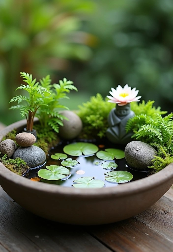 25 Tiny Garden Ideas That'll Transform Your Small Space Into a Lush Oasis! - 11. Tiny Pond Garden
