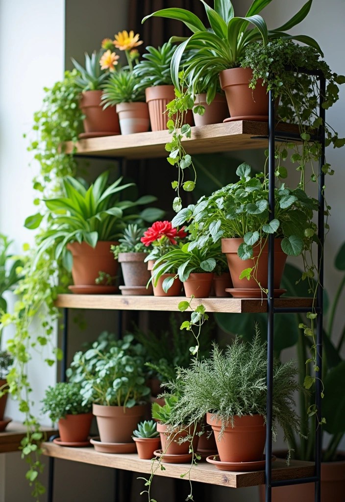 25 Tiny Garden Ideas That'll Transform Your Small Space Into a Lush Oasis! - 21. Creative Plant Shelf