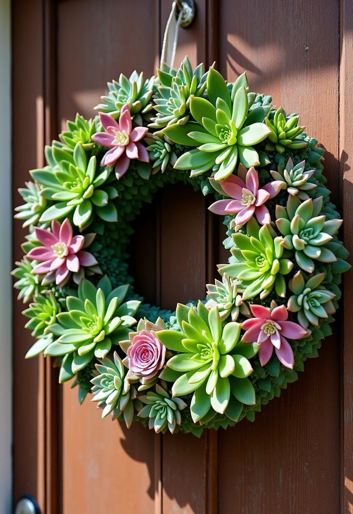 25 Tiny Garden Ideas That'll Transform Your Small Space Into a Lush Oasis! - 3. Succulent Wreath