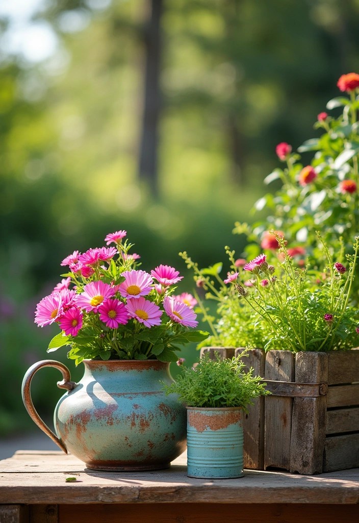 25 Tiny Garden Ideas That'll Transform Your Small Space Into a Lush Oasis! - 8. Repurposed Container Garden